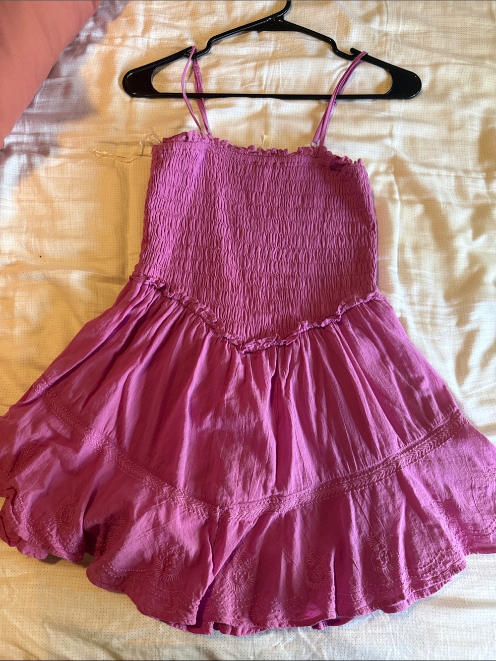 American Eagle Outfitters Pink Smocked Sundress
